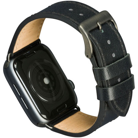 MODE - koppenhágai bőr karkötő 44 mm-es Apple Watch-hoz, fekete / űrszürke