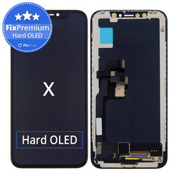 Apple iPhone X - LCD Kijelző + Érintőüveg + Keret Hard OLED FixPremium