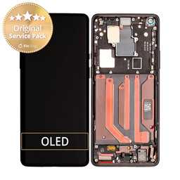 OnePlus 8 Pro - LCD Kijelző + Érintőüveg + Keret (Onyx Black) - 1091100167 Genuine Service Pack