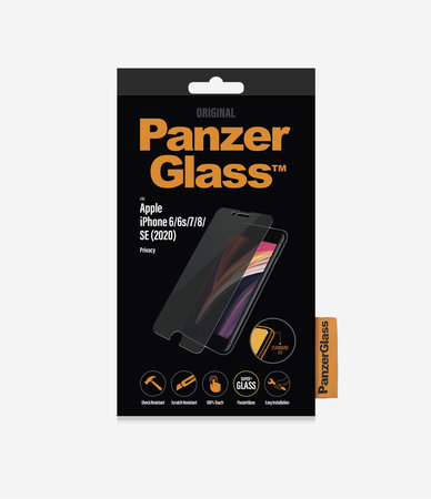 PanzerGlass - Edzett Üveg Privacy Standard Fit - iPhone 6, 6s, 7, 8, SE 2020 és SE 2022, transparent