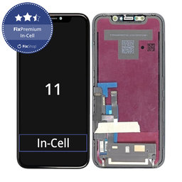 Apple iPhone 11 - LCD Kijelző + Érintőüveg + Keret In-Cell FixPremium