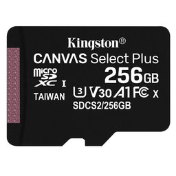 Kingston - MicroSDXC Memóriakártya Canvas Select Plus 256 GB