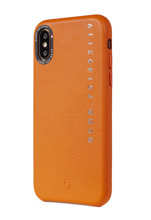 Decoded Leather Back Cover bőr tok iPhone X / X-hez, narancssárga