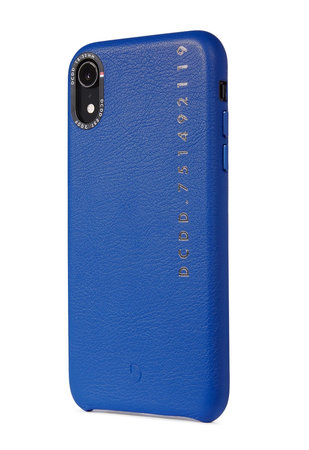 Decoded Leather Back Cover bőr tok iPhone XR-hez, kék