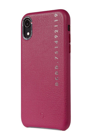 Decoded Leather Back Cover bőr tok iPhone XR-hez, rózsaszín