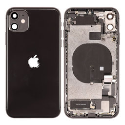 Apple iPhone 11 - Hátsó Ház Apró Alkatrészekkel (Black)