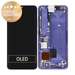 Xiaomi Mi Note 10 Lite - LCD Kijelző + Érintőüveg + Keret (Nebula Purple) - 5600020F4L00 Genuine Service Pack