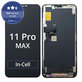 Kijelző In-Cell FHD iPhone 11 Pro Max, Érintőüveg kerettel, FixPremium