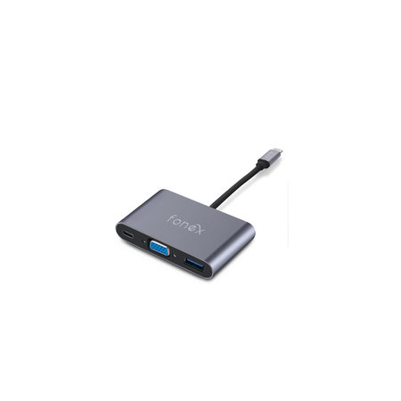Fonex - USB Hub 3v1, szürke