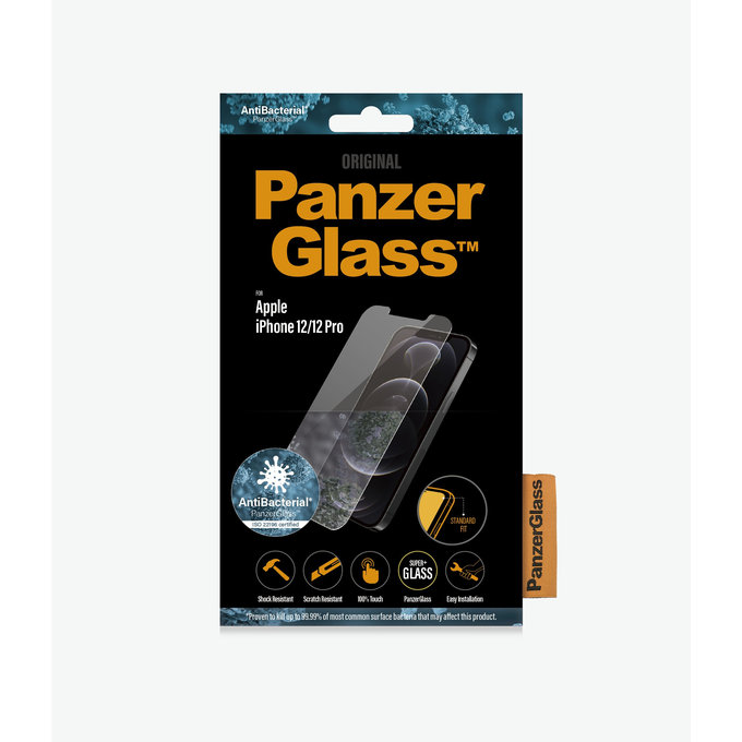 PanzerGlass - Edzett Üveg Standard Fit AB - iPhone 12 és 12 Pro, átlátszó