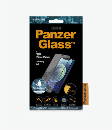 PanzerGlass - Edzett Üveg Case Friendly AB - iPhone 12 mini, fekete