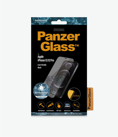 PanzerGlass - Edzett Üveg Case Friendly AB - iPhone 12 és 12 Pro, fekete