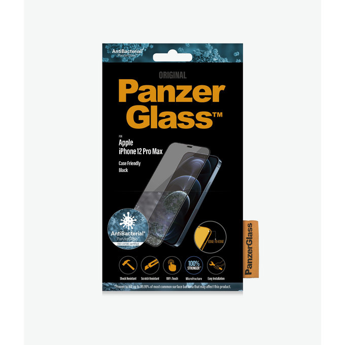 PanzerGlass - Edzett Üveg Case Friendly AB - iPhone 12 Pro Max, fekete