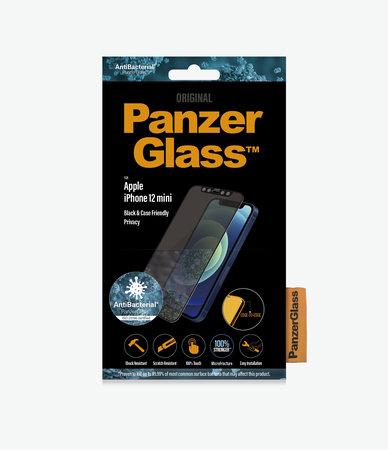 PanzerGlass - Edzett Üveg Privacy Case Friendly AB - iPhone 12 mini, fekete