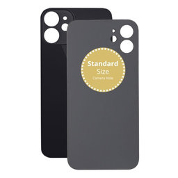 Apple iPhone 12 Mini - Hátsó Ház Üveg (Black)