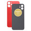 Apple iPhone 12 Mini - Hátsó Ház Üveg (Red)