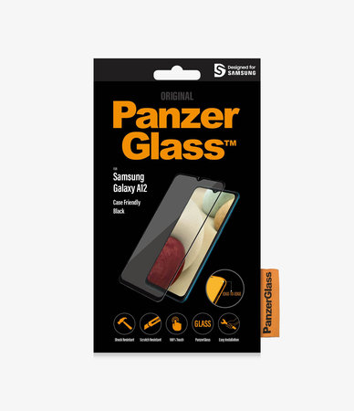 PanzerGlass - Edzett Üveg Case Friendly - Samsung Galaxy A12, fekete