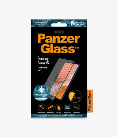 PanzerGlass - Edzett Üveg Case Friendly AB - Samsung Galaxy A72, fekete