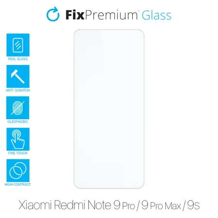 FixPremium Glass - Edzett üveg - Xiaomi Redmi Note 9 Pro, 9 Pro Max és 9S