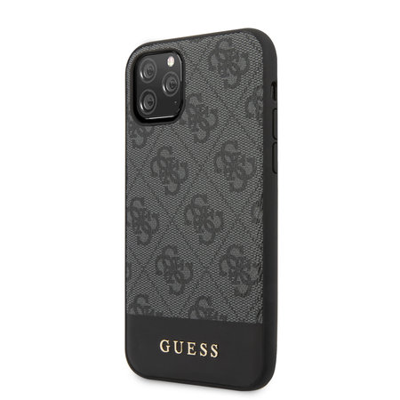 Guess - 4G csíkos tok iPhone 11 Pro készülékhez, szürke