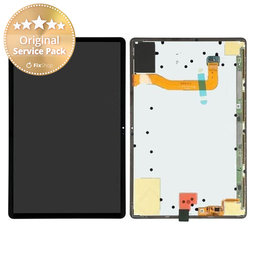 Samsung Galaxy Tab S7 Plus T970N, T976B - LDC Kijelző + Érintőüveg (Mystic Black) - GH82-23864A, GH82-23407A Genuine Service Pack