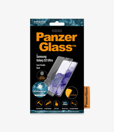PanzerGlass - Edzett Üveg Case Friendly AB - Samsung Galaxy S21 Ultra, Fingerprint komp., fekete