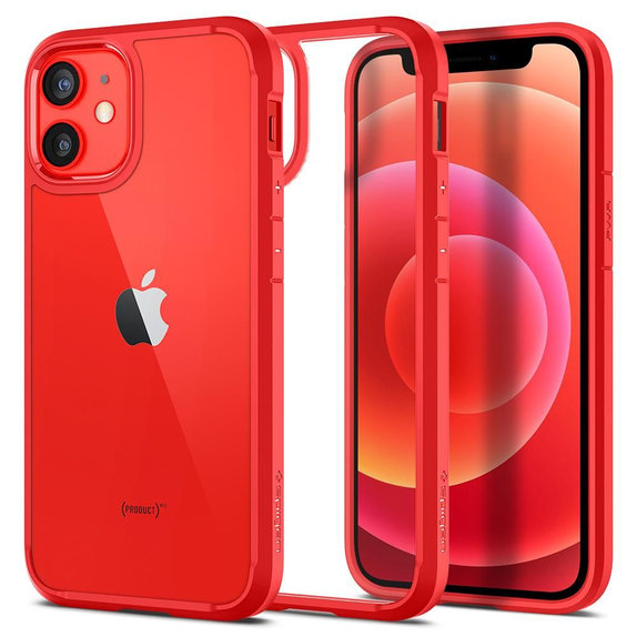 Spigen - Ügy Ultra Hybrid - iPhone 12 mini, piros