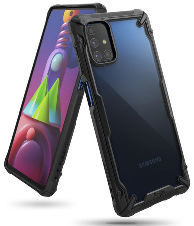 Ringke - Fusion X tok Samsung Galaxy M51 készülékhez, fekete
