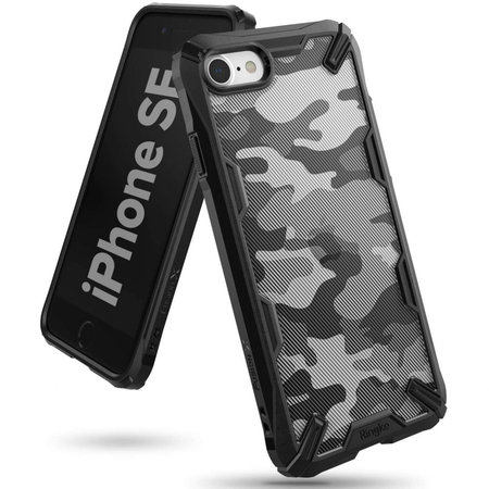 Ringke - Case Fusion X iPhone SE 2020/8/7 készülékhez, fekete álcázás
