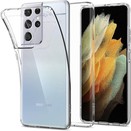 Spigen - Liquid Crystal tok Samsung Galaxy S21 Ultra, átlátszó