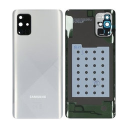 Samsung Galaxy A71 A715F - Akkumulátor Fedőlap (Haze Crush Silver) - GH82-22112E Genuine Service Pack