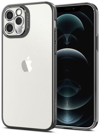 Spigen - Optik Crystal tok iPhone 12 Pro készülékhez, króm