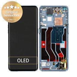 Oppo Find X3 Pro - LCD Kijelző + Érintőüveg + Keret (Blue) - 4906613 Genuine Service Pack