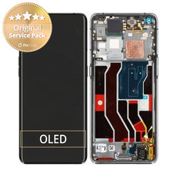 Oppo Find X3 Pro - LCD Kijelző + Érintőüveg + Keret (Gloss Black) - 4906614 Genuine Service Pack