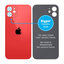 Apple iPhone 12 - Hátsó Ház Üveg Nagyobb Kamera Nyílással (Red)