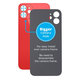 Apple iPhone 12 - Hátsó Ház Üveg Nagyobb Kamera Nyílással (Red)