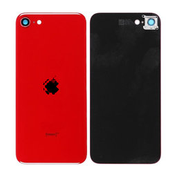 Apple iPhone SE (2nd Gen 2020) - Hátsó Ház Üveg + Hátlapi Kameralencse Üveg (Red)