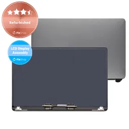 Apple MacBook Pro 16" A2141 (2019) - LCD Kijelző + Előlapi Üveg + Fedőlap (Space Gray) Refurbished