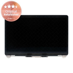 Apple MacBook Air 13" A1932 (2019), 13" A2179 (2020) - LCD Kijelző + Előlapi Üveg + Fedőlap (Silver) Original Refurbished