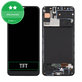 Samsung Galaxy A30s A307F - LCD Kijelző + Érintőüveg + Keret (Prism Crush Black) TFT