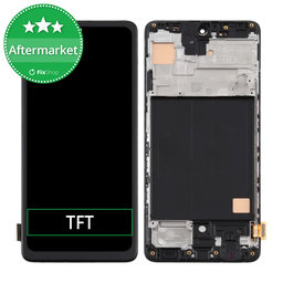 Samsung Galaxy A51 A515F - LCD Kijelző + Érintőüveg + Keret TFT Aftermarket