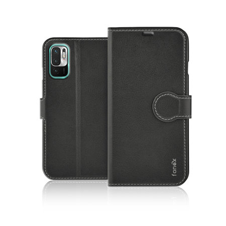 Fonex - Book Identity Case Xiaomi Redmi Note 10 5G-hez, fekete