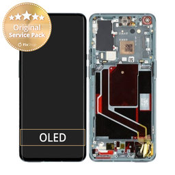 OnePlus 9 Pro - LCD Kijelző + Érintőüveg + Keret (Pine Green) - 1001100045 Genuine Service Pack