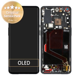 OnePlus 9 Pro - LCD Kijelző + Érintőüveg + Keret (Stellar Black) - 1001100044 Genuine Service Pack