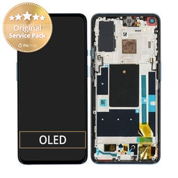 OnePlus 9 - LCD Kijelző + Érintőüveg + Keret (Arctic Sky) - 1001100052 Genuine Service Pack