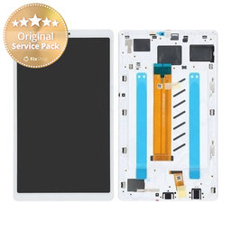 Samsung Galaxy Tab A7 Lite LTE T225 - LDC Kijelző + Érintőüveg + Rám (Silver) - GH81-20633A Genuine Service Pack