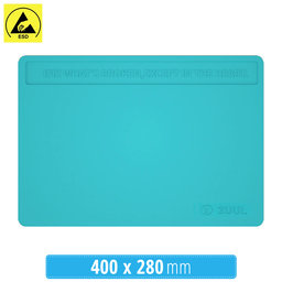2UUL - ESD Antisztatikus Hőálló Szilikon Alátét - 40 x 28cm (Kék)