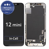 Kijelző In-Cell FHD iPhone 12 Mini, Érintőüveg kerettel, FixPremium