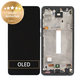 Samsung Galaxy A52 A525F, A526B - LCD Kijelző + Érintőüveg + Keret (Awesome Black) - GH82-25524A GH82-25526A, GH82-25754A, GH82-25602A Genuine Service Pack