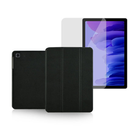 Fonex - Book Slim Pro tok + edzett üveg Samsung Galaxy Tab A7 2020 készülékhez, fekete